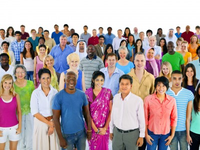 Large Multi-Ethnic Group of People